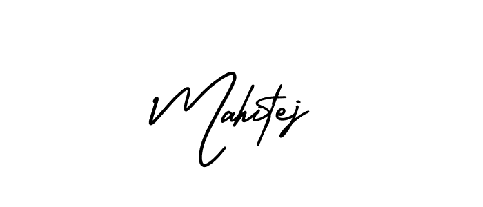 How to make Mahitej signature? AmerikaSignatureDemo-Regular is a professional autograph style. Create handwritten signature for Mahitej name. Mahitej signature style 3 images and pictures png