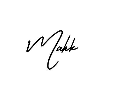 Use a signature maker to create a handwritten signature online. With this signature software, you can design (AmerikaSignatureDemo-Regular) your own signature for name Mahk. Mahk signature style 3 images and pictures png