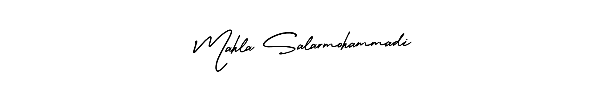 How to make Mahla Salarmohammadi name signature. Use AmerikaSignatureDemo-Regular style for creating short signs online. This is the latest handwritten sign. Mahla Salarmohammadi signature style 3 images and pictures png