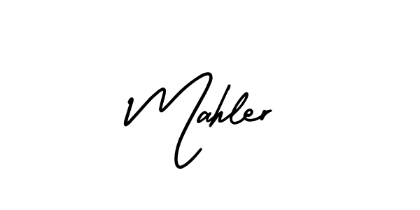 Mahler stylish signature style. Best Handwritten Sign (AmerikaSignatureDemo-Regular) for my name. Handwritten Signature Collection Ideas for my name Mahler. Mahler signature style 3 images and pictures png