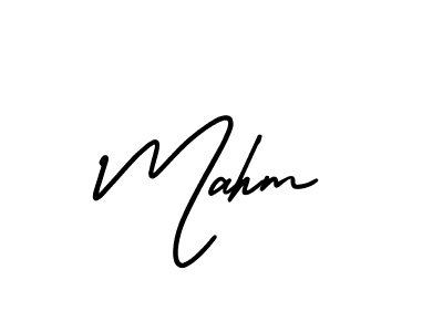 The best way (AmerikaSignatureDemo-Regular) to make a short signature is to pick only two or three words in your name. The name Mahm include a total of six letters. For converting this name. Mahm signature style 3 images and pictures png