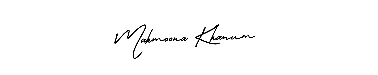 How to Draw Mahmoona Khanum signature style? AmerikaSignatureDemo-Regular is a latest design signature styles for name Mahmoona Khanum. Mahmoona Khanum signature style 3 images and pictures png