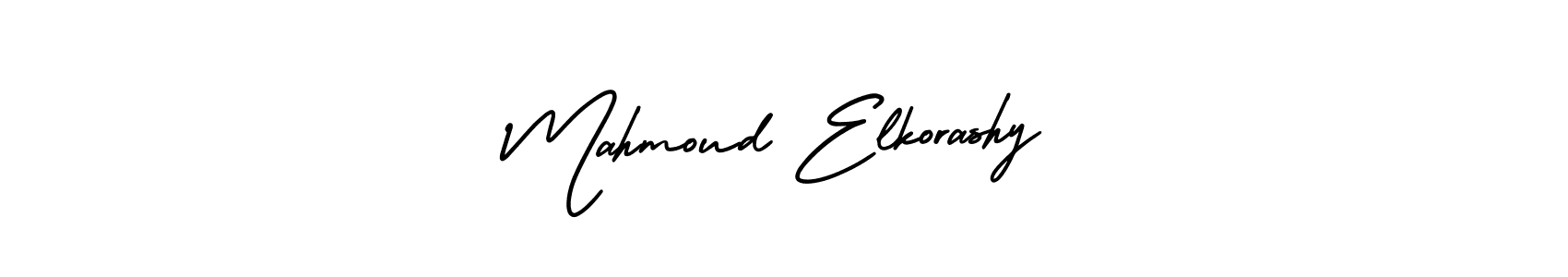 How to make Mahmoud Elkorashy name signature. Use AmerikaSignatureDemo-Regular style for creating short signs online. This is the latest handwritten sign. Mahmoud Elkorashy signature style 3 images and pictures png
