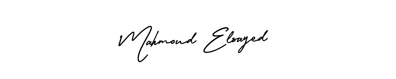 The best way (AmerikaSignatureDemo-Regular) to make a short signature is to pick only two or three words in your name. The name Mahmoud Elsayed include a total of six letters. For converting this name. Mahmoud Elsayed signature style 3 images and pictures png