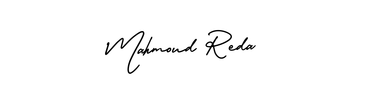 Use a signature maker to create a handwritten signature online. With this signature software, you can design (AmerikaSignatureDemo-Regular) your own signature for name Mahmoud Reda. Mahmoud Reda signature style 3 images and pictures png