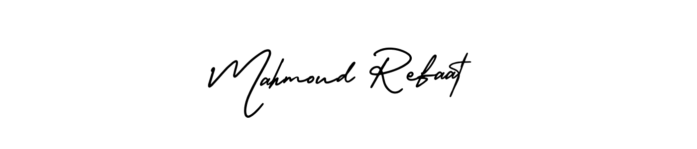 Also You can easily find your signature by using the search form. We will create Mahmoud Refaat name handwritten signature images for you free of cost using AmerikaSignatureDemo-Regular sign style. Mahmoud Refaat signature style 3 images and pictures png
