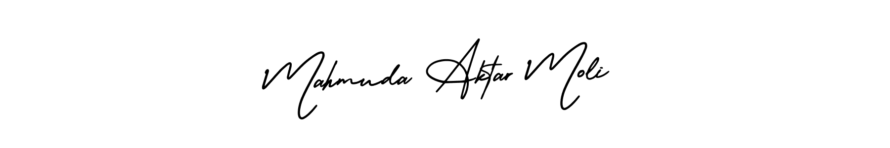 Make a beautiful signature design for name Mahmuda Aktar Moli. With this signature (AmerikaSignatureDemo-Regular) style, you can create a handwritten signature for free. Mahmuda Aktar Moli signature style 3 images and pictures png