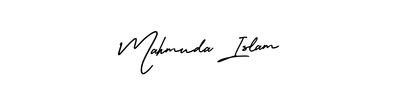 Design your own signature with our free online signature maker. With this signature software, you can create a handwritten (AmerikaSignatureDemo-Regular) signature for name Mahmuda Islam. Mahmuda Islam signature style 3 images and pictures png