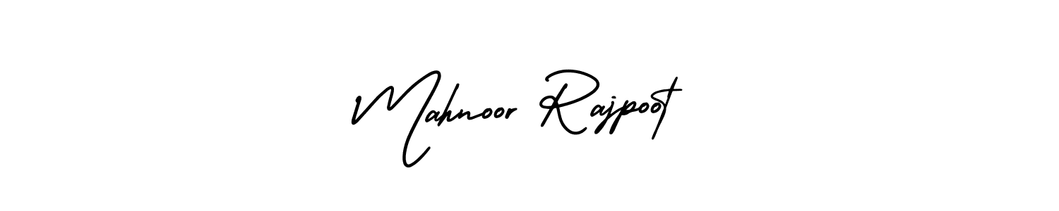 This is the best signature style for the Mahnoor Rajpoot name. Also you like these signature font (AmerikaSignatureDemo-Regular). Mix name signature. Mahnoor Rajpoot signature style 3 images and pictures png