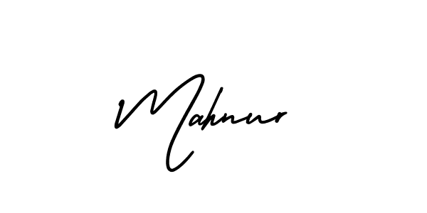 Mahnur stylish signature style. Best Handwritten Sign (AmerikaSignatureDemo-Regular) for my name. Handwritten Signature Collection Ideas for my name Mahnur. Mahnur signature style 3 images and pictures png