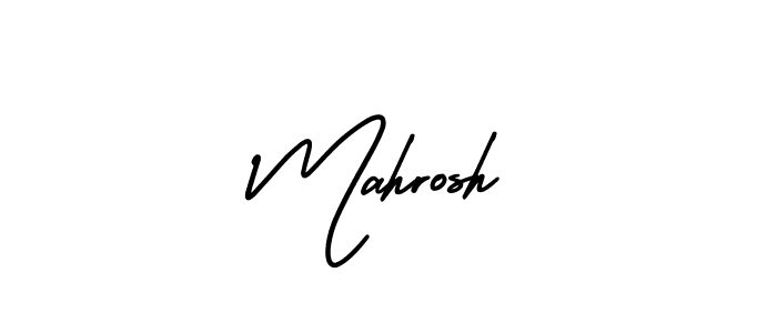 Mahrosh stylish signature style. Best Handwritten Sign (AmerikaSignatureDemo-Regular) for my name. Handwritten Signature Collection Ideas for my name Mahrosh. Mahrosh signature style 3 images and pictures png