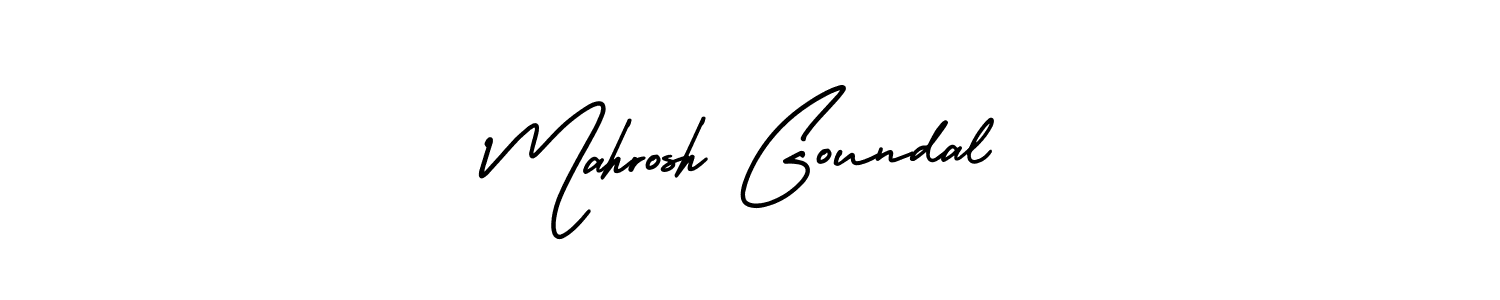 AmerikaSignatureDemo-Regular is a professional signature style that is perfect for those who want to add a touch of class to their signature. It is also a great choice for those who want to make their signature more unique. Get Mahrosh Goundal name to fancy signature for free. Mahrosh Goundal signature style 3 images and pictures png