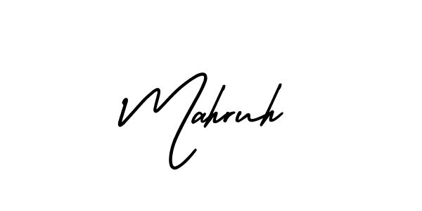 Make a beautiful signature design for name Mahruh. With this signature (AmerikaSignatureDemo-Regular) style, you can create a handwritten signature for free. Mahruh signature style 3 images and pictures png