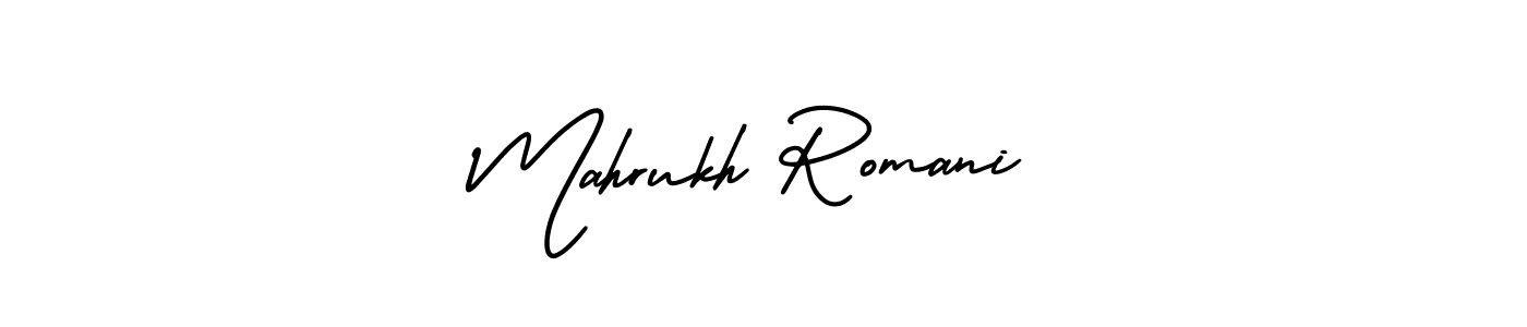 How to make Mahrukh Romani signature? AmerikaSignatureDemo-Regular is a professional autograph style. Create handwritten signature for Mahrukh Romani name. Mahrukh Romani signature style 3 images and pictures png