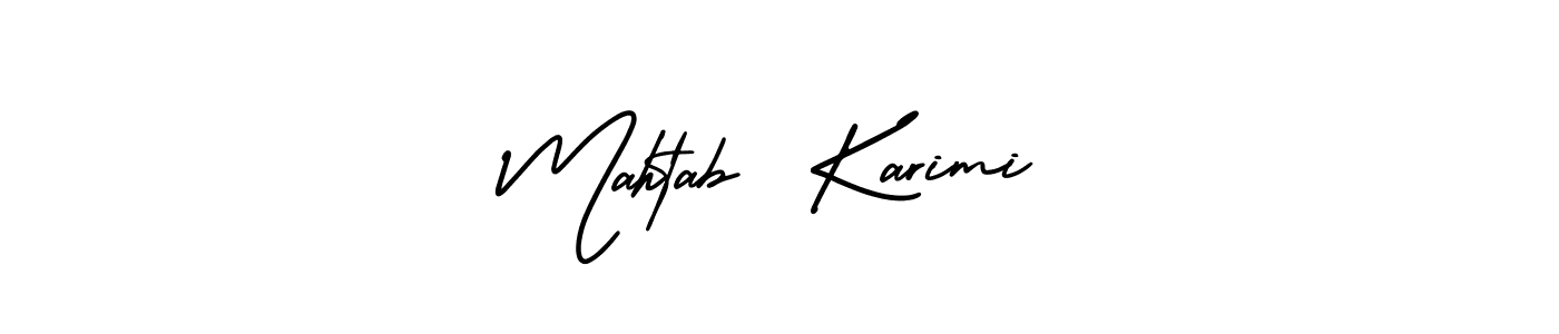 Create a beautiful signature design for name Mahtab  Karimi. With this signature (AmerikaSignatureDemo-Regular) fonts, you can make a handwritten signature for free. Mahtab  Karimi signature style 3 images and pictures png