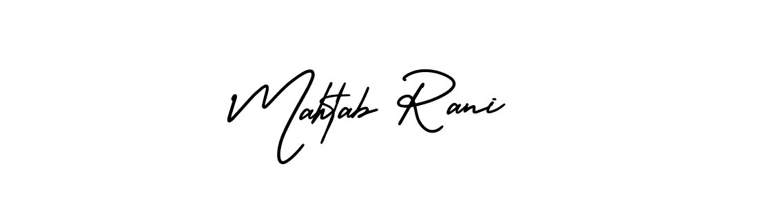 Make a beautiful signature design for name Mahtab Rani. Use this online signature maker to create a handwritten signature for free. Mahtab Rani signature style 3 images and pictures png