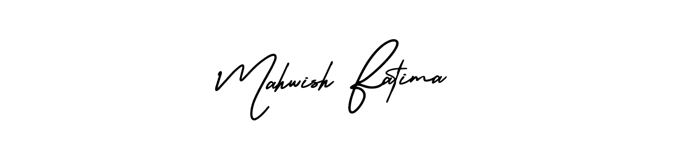 How to make Mahwish Fatima name signature. Use AmerikaSignatureDemo-Regular style for creating short signs online. This is the latest handwritten sign. Mahwish Fatima signature style 3 images and pictures png