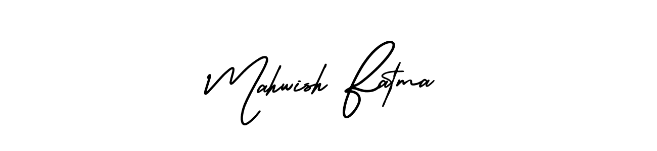 Mahwish Fatma stylish signature style. Best Handwritten Sign (AmerikaSignatureDemo-Regular) for my name. Handwritten Signature Collection Ideas for my name Mahwish Fatma. Mahwish Fatma signature style 3 images and pictures png