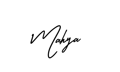 The best way (AmerikaSignatureDemo-Regular) to make a short signature is to pick only two or three words in your name. The name Mahya include a total of six letters. For converting this name. Mahya signature style 3 images and pictures png