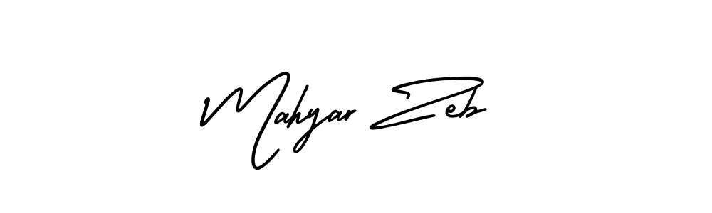 This is the best signature style for the Mahyar Zeb name. Also you like these signature font (AmerikaSignatureDemo-Regular). Mix name signature. Mahyar Zeb signature style 3 images and pictures png