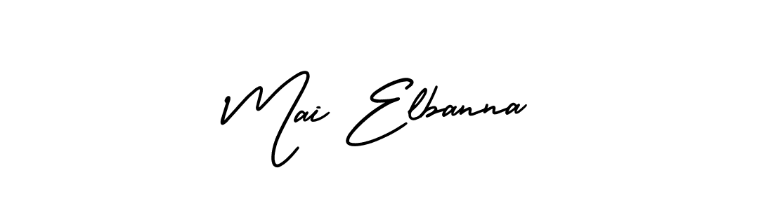 How to Draw Mai Elbanna signature style? AmerikaSignatureDemo-Regular is a latest design signature styles for name Mai Elbanna. Mai Elbanna signature style 3 images and pictures png