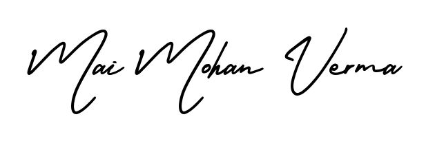 Quickly download Mai Mohan Verma name signature in high-resolution PNG using AmerikaSignatureDemo-Regular style. Ready to insert into PDFs and online applications. Mai Mohan Verma signature style 3 images and pictures png