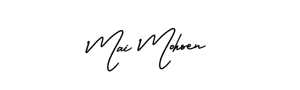 Use a signature maker to create a handwritten signature online. With this signature software, you can design (AmerikaSignatureDemo-Regular) your own signature for name Mai Mohsen. Mai Mohsen signature style 3 images and pictures png