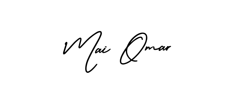 Use a signature maker to create a handwritten signature online. With this signature software, you can design (AmerikaSignatureDemo-Regular) your own signature for name Mai Omar. Mai Omar signature style 3 images and pictures png