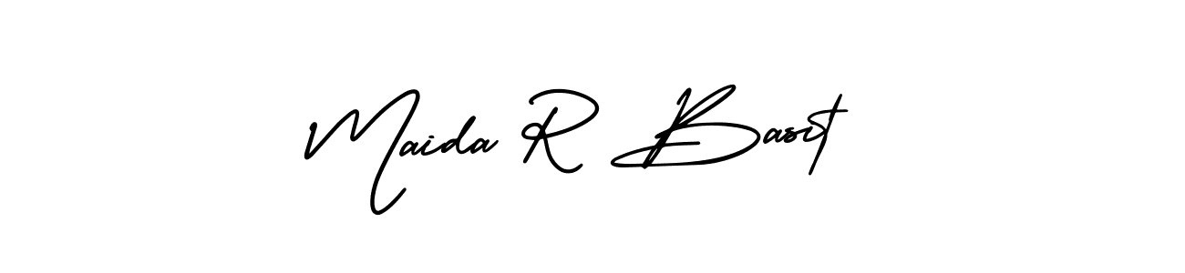 How to make Maida R Basit signature? AmerikaSignatureDemo-Regular is a professional autograph style. Create handwritten signature for Maida R Basit name. Maida R Basit signature style 3 images and pictures png