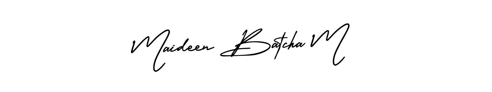 Create a beautiful signature design for name Maideen Batcha M. With this signature (AmerikaSignatureDemo-Regular) fonts, you can make a handwritten signature for free. Maideen Batcha M signature style 3 images and pictures png