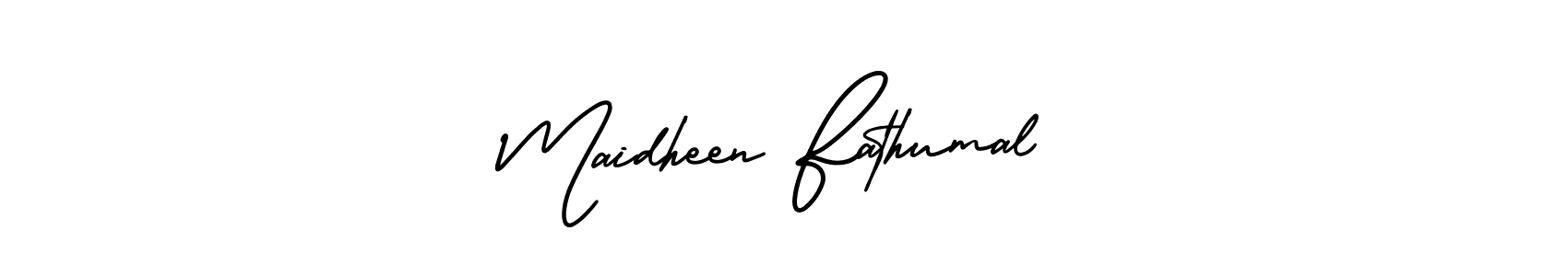 How to Draw Maidheen Fathumal signature style? AmerikaSignatureDemo-Regular is a latest design signature styles for name Maidheen Fathumal. Maidheen Fathumal signature style 3 images and pictures png