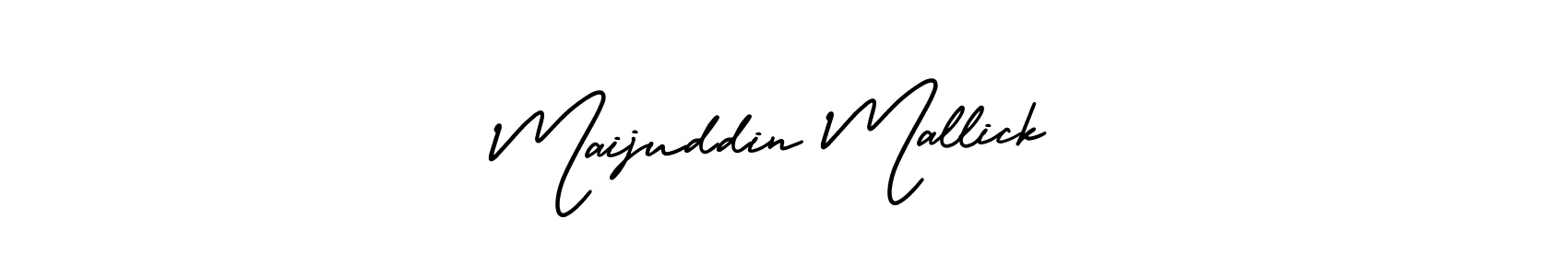 Make a beautiful signature design for name Maijuddin Mallick. With this signature (AmerikaSignatureDemo-Regular) style, you can create a handwritten signature for free. Maijuddin Mallick signature style 3 images and pictures png