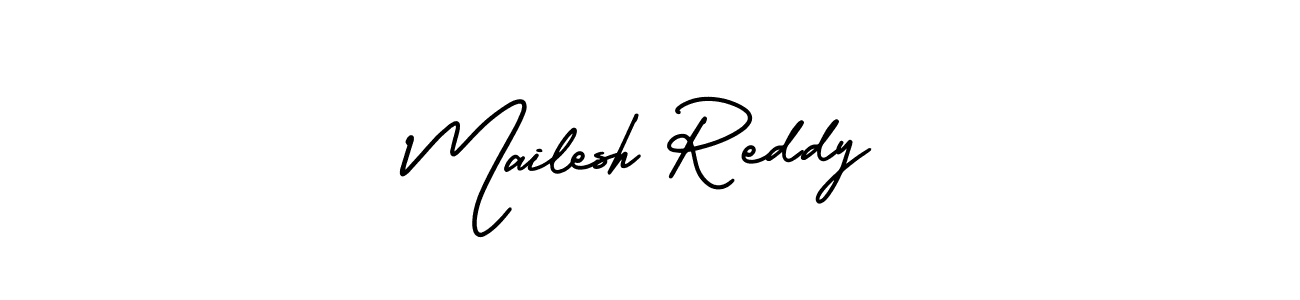 Use a signature maker to create a handwritten signature online. With this signature software, you can design (AmerikaSignatureDemo-Regular) your own signature for name Mailesh Reddy. Mailesh Reddy signature style 3 images and pictures png