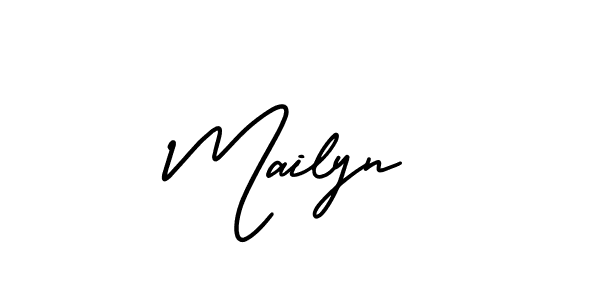 Mailyn stylish signature style. Best Handwritten Sign (AmerikaSignatureDemo-Regular) for my name. Handwritten Signature Collection Ideas for my name Mailyn. Mailyn signature style 3 images and pictures png