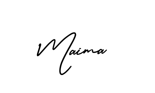 Maima stylish signature style. Best Handwritten Sign (AmerikaSignatureDemo-Regular) for my name. Handwritten Signature Collection Ideas for my name Maima. Maima signature style 3 images and pictures png