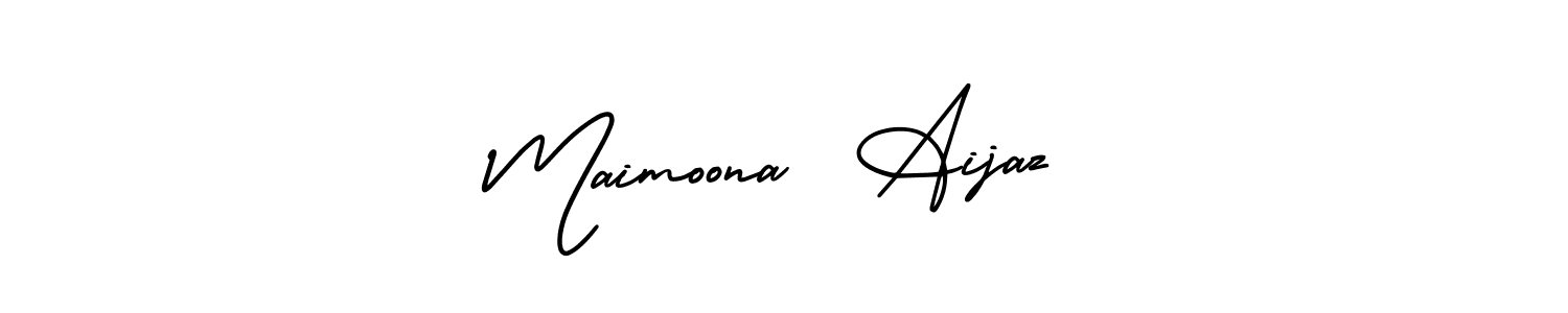 You can use this online signature creator to create a handwritten signature for the name Maimoona  Aijaz. This is the best online autograph maker. Maimoona  Aijaz signature style 3 images and pictures png