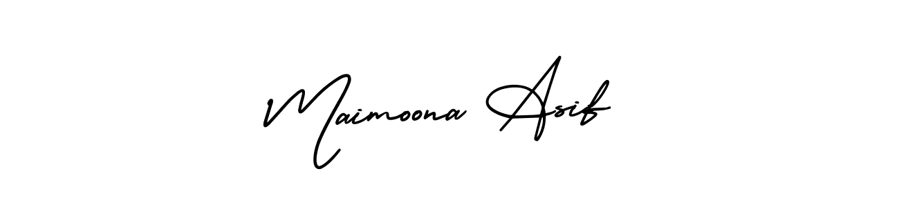 Make a beautiful signature design for name Maimoona Asif. Use this online signature maker to create a handwritten signature for free. Maimoona Asif signature style 3 images and pictures png