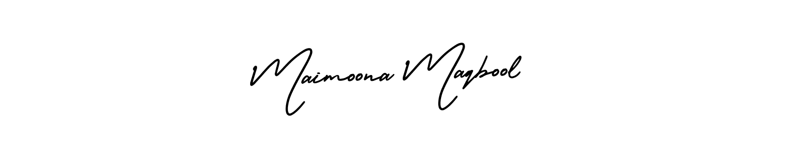 Similarly AmerikaSignatureDemo-Regular is the best handwritten signature design. Signature creator online .You can use it as an online autograph creator for name Maimoona Maqbool. Maimoona Maqbool signature style 3 images and pictures png