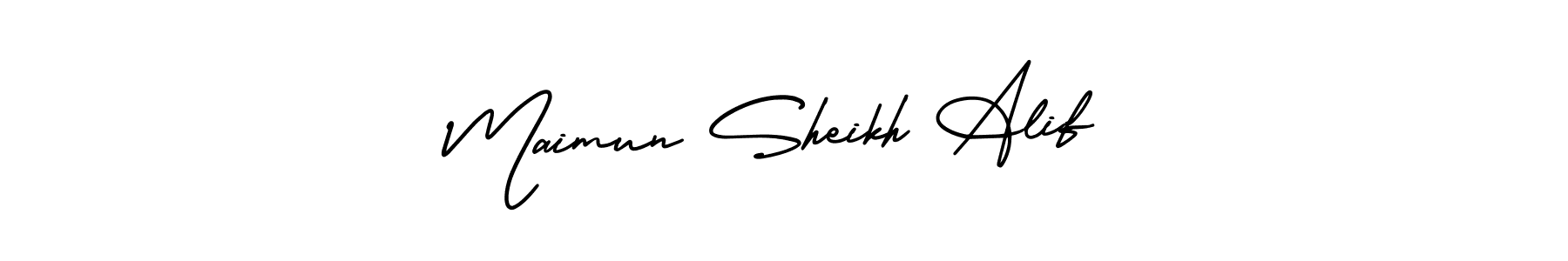 Make a short Maimun Sheikh Alif signature style. Manage your documents anywhere anytime using AmerikaSignatureDemo-Regular. Create and add eSignatures, submit forms, share and send files easily. Maimun Sheikh Alif signature style 3 images and pictures png