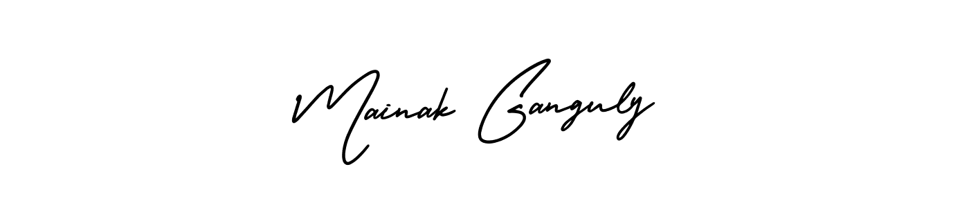 How to make Mainak Ganguly name signature. Use AmerikaSignatureDemo-Regular style for creating short signs online. This is the latest handwritten sign. Mainak Ganguly signature style 3 images and pictures png