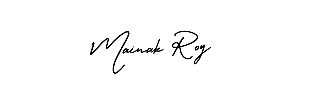 Make a beautiful signature design for name Mainak Roy. With this signature (AmerikaSignatureDemo-Regular) style, you can create a handwritten signature for free. Mainak Roy signature style 3 images and pictures png