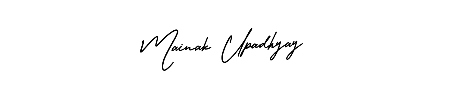 It looks lik you need a new signature style for name Mainak Upadhyay. Design unique handwritten (AmerikaSignatureDemo-Regular) signature with our free signature maker in just a few clicks. Mainak Upadhyay signature style 3 images and pictures png