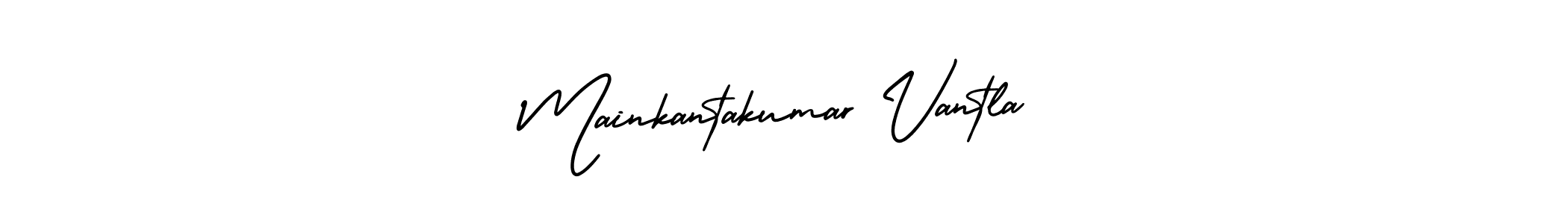 Make a short Mainkantakumar Vantla signature style. Manage your documents anywhere anytime using AmerikaSignatureDemo-Regular. Create and add eSignatures, submit forms, share and send files easily. Mainkantakumar Vantla signature style 3 images and pictures png