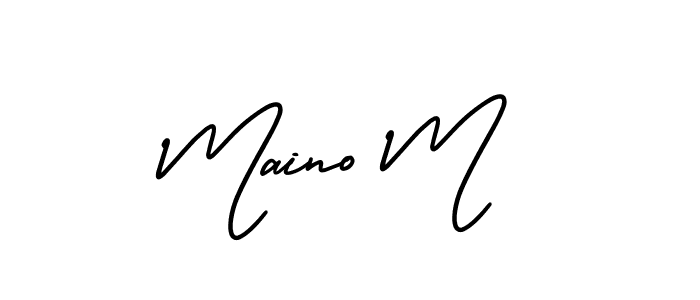 Check out images of Autograph of Maino M name. Actor Maino M Signature Style. AmerikaSignatureDemo-Regular is a professional sign style online. Maino M signature style 3 images and pictures png