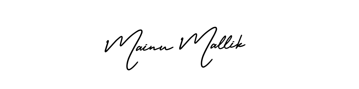 Make a short Mainu Mallik signature style. Manage your documents anywhere anytime using AmerikaSignatureDemo-Regular. Create and add eSignatures, submit forms, share and send files easily. Mainu Mallik signature style 3 images and pictures png