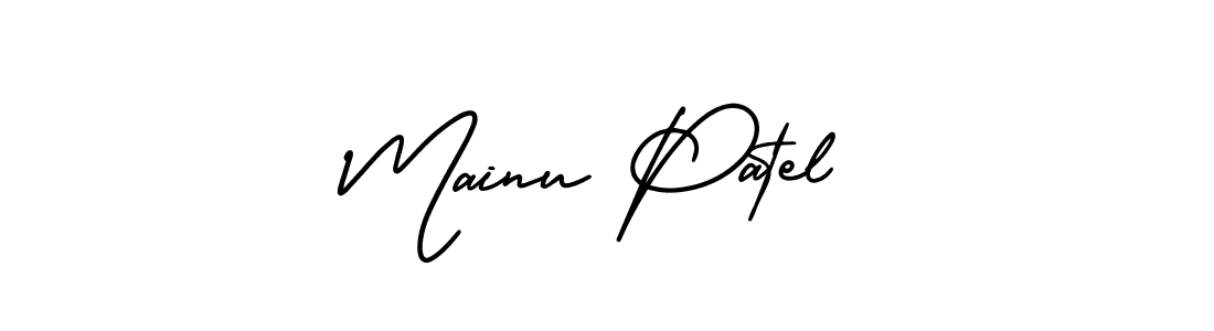 How to make Mainu Patel name signature. Use AmerikaSignatureDemo-Regular style for creating short signs online. This is the latest handwritten sign. Mainu Patel signature style 3 images and pictures png