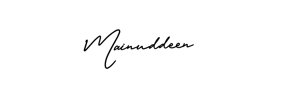 How to Draw Mainuddeen signature style? AmerikaSignatureDemo-Regular is a latest design signature styles for name Mainuddeen. Mainuddeen signature style 3 images and pictures png