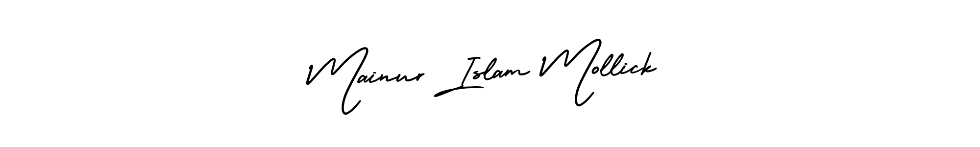 Make a beautiful signature design for name Mainur Islam Mollick. With this signature (AmerikaSignatureDemo-Regular) style, you can create a handwritten signature for free. Mainur Islam Mollick signature style 3 images and pictures png