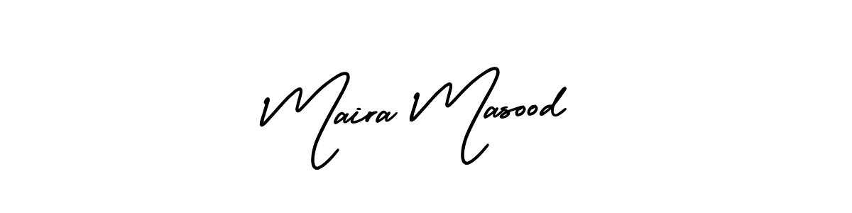 How to make Maira Masood name signature. Use AmerikaSignatureDemo-Regular style for creating short signs online. This is the latest handwritten sign. Maira Masood signature style 3 images and pictures png