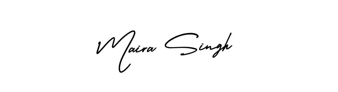 How to make Maira Singh name signature. Use AmerikaSignatureDemo-Regular style for creating short signs online. This is the latest handwritten sign. Maira Singh signature style 3 images and pictures png
